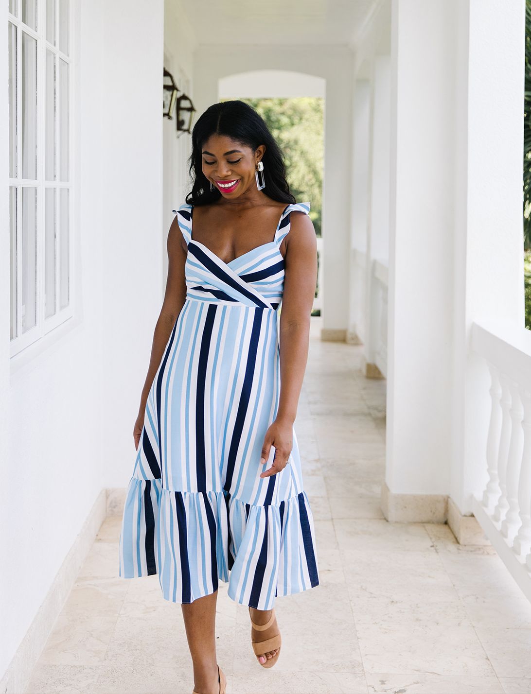 Stripe Midi Dress sold by Draper James