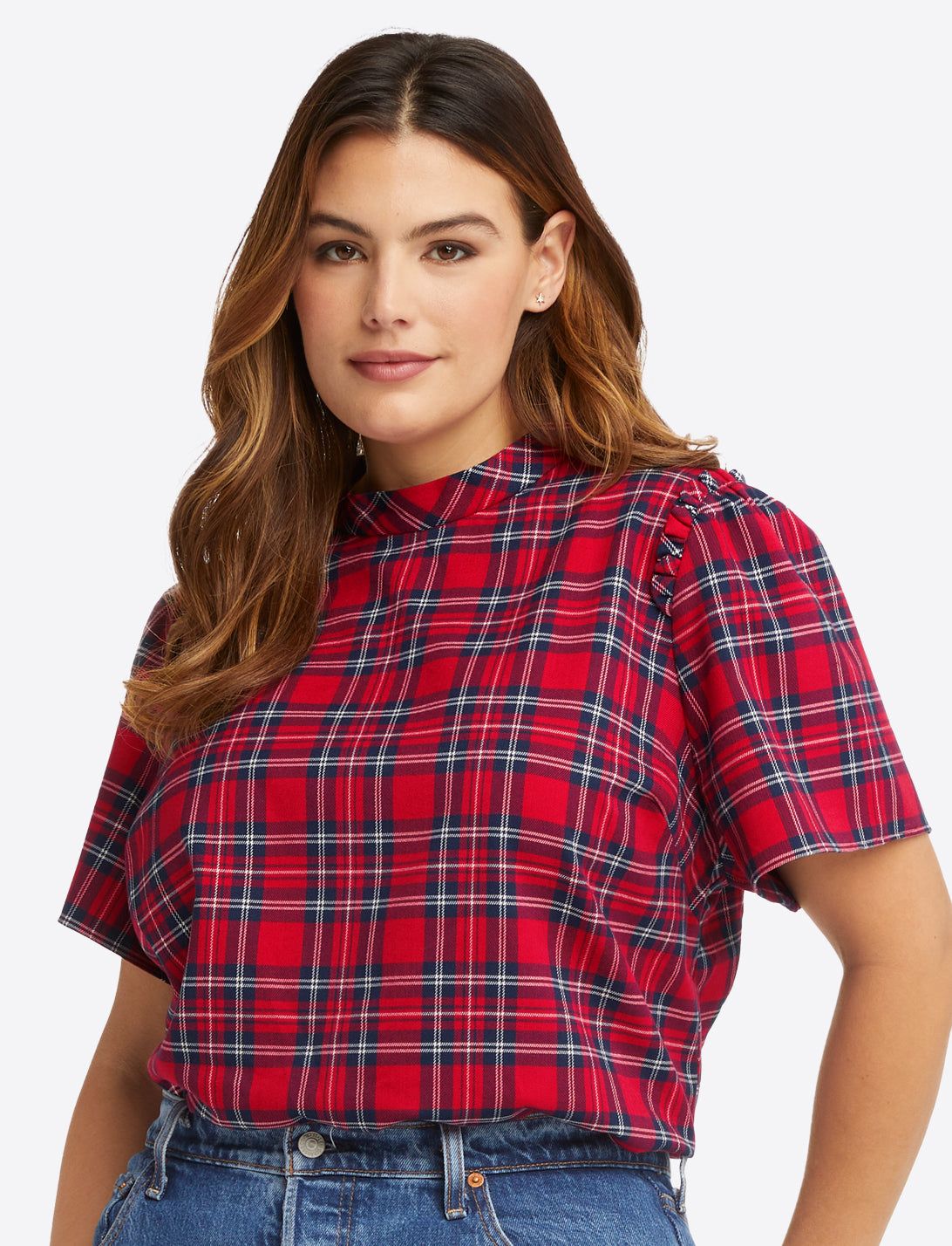 Bow Back Top in Angie Plaid sold by Draper James product image thumbnail 4
