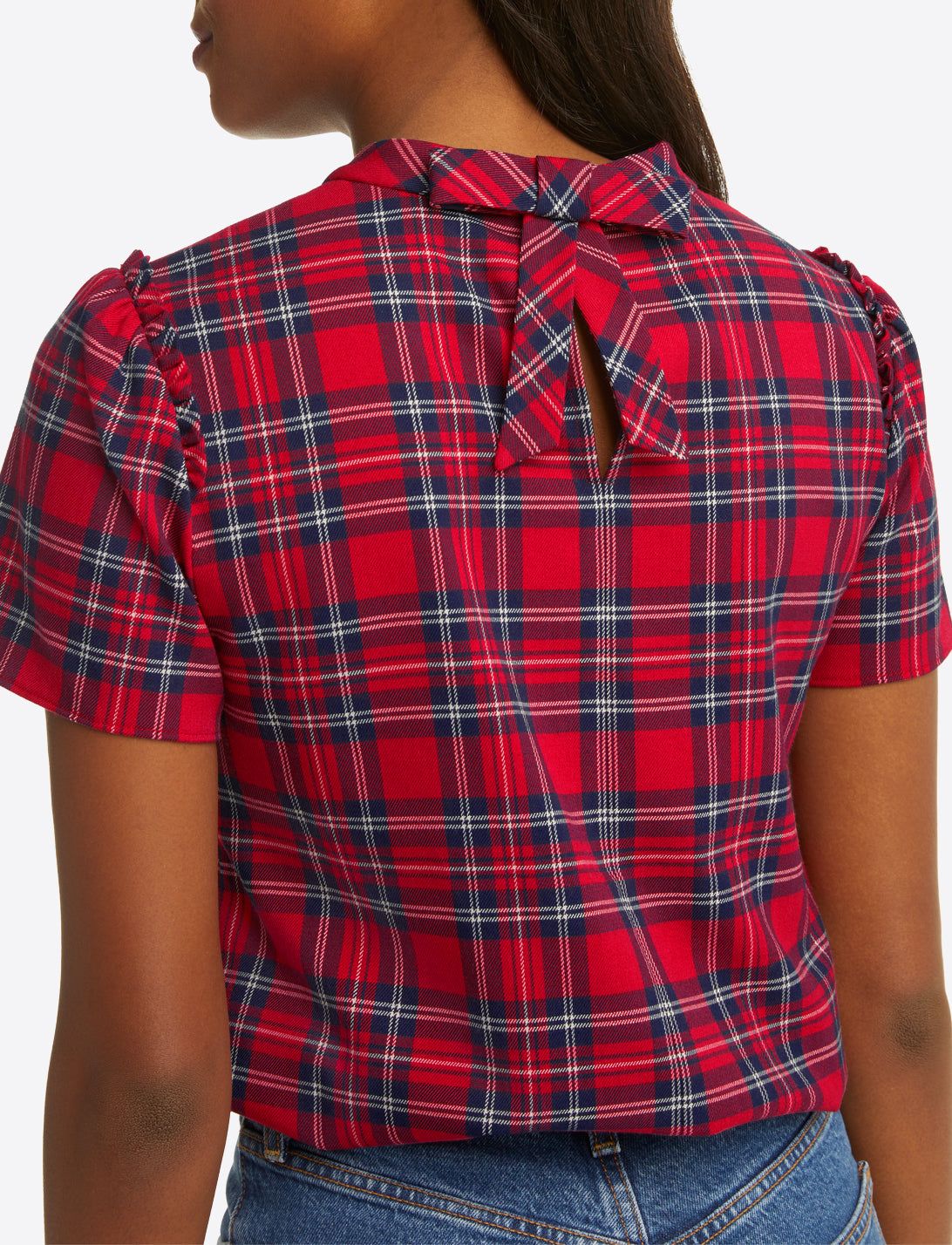 Bow Back Top in Angie Plaid sold by Draper James product image thumbnail 6