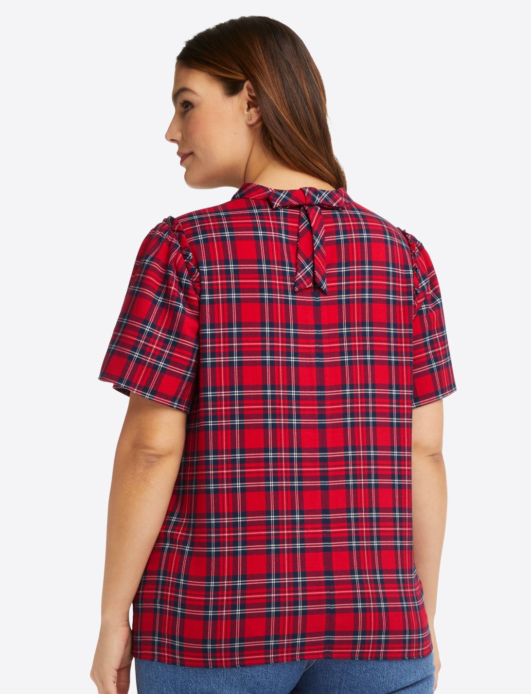 Bow Back Top in Angie Plaid sold by Draper James product image thumbnail 5