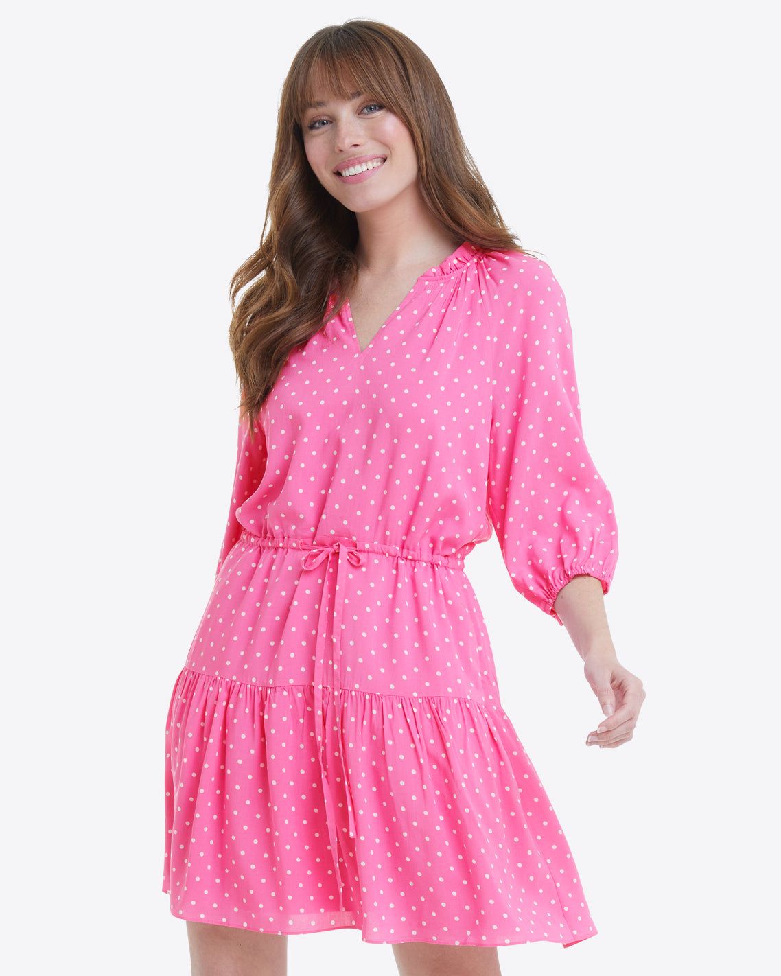 Martina Mini Dress in Polka Dots sold by Draper James