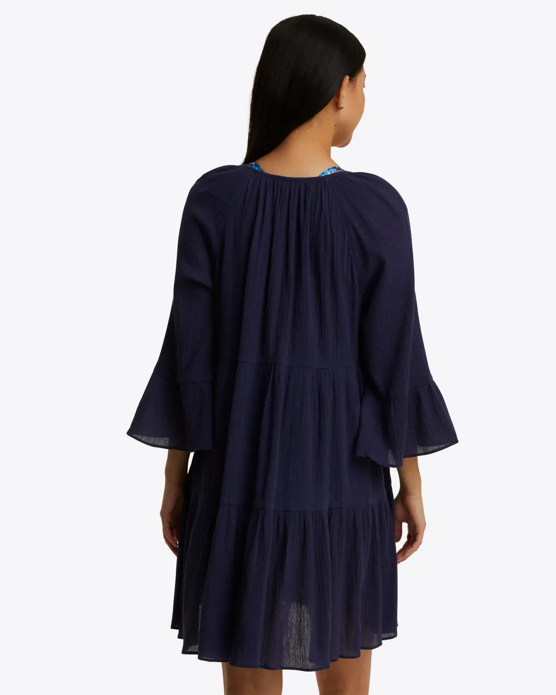 Crinkle Cotton Tiered Coverup sold by Draper James product image thumbnail 2
