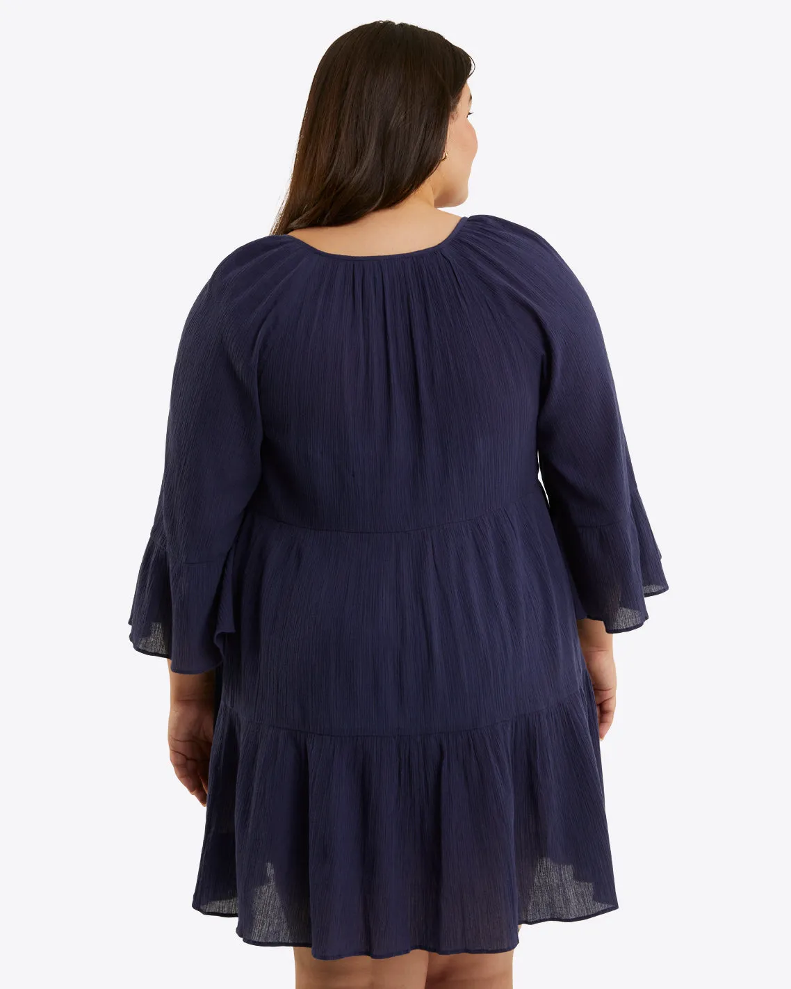 Crinkle Cotton Tiered Coverup sold by Draper James product image thumbnail 5