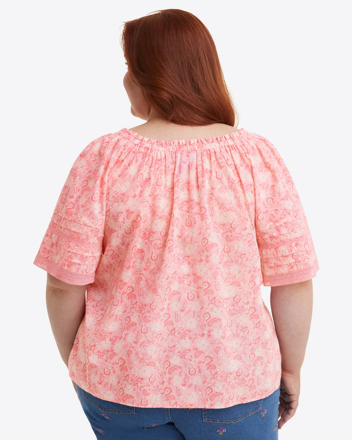 Donna Top in Pink Paisley sold by Draper James product image thumbnail 5
