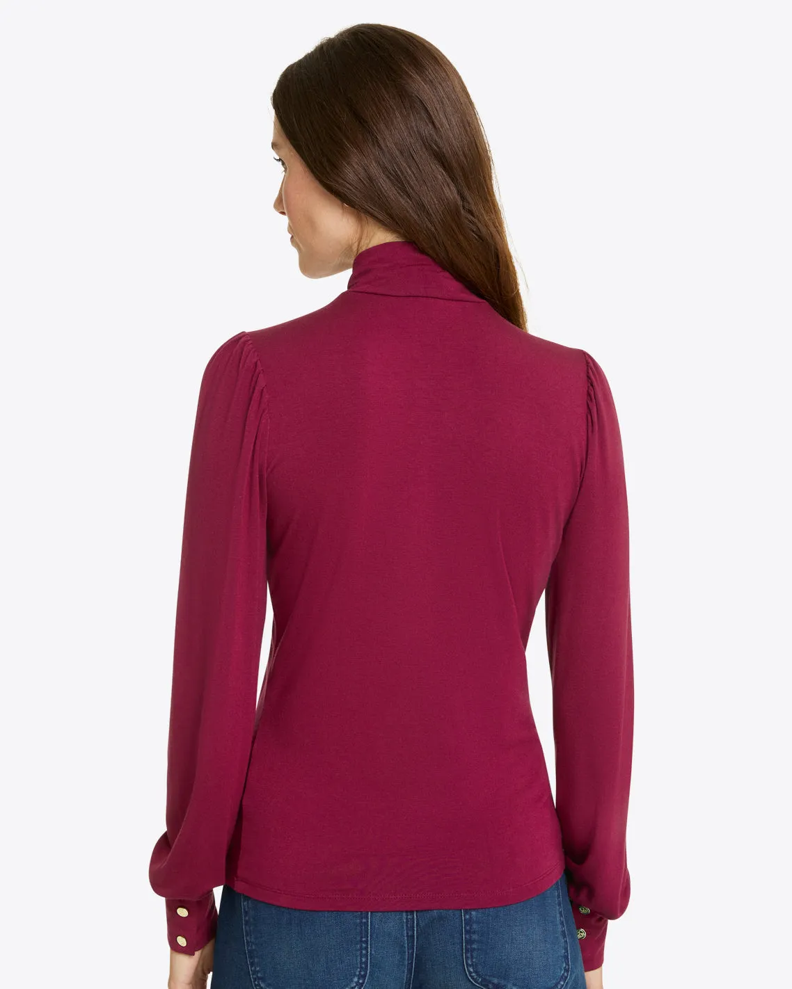 Long Sleeve Puff Mock Neck sold by Draper James product image thumbnail 2
