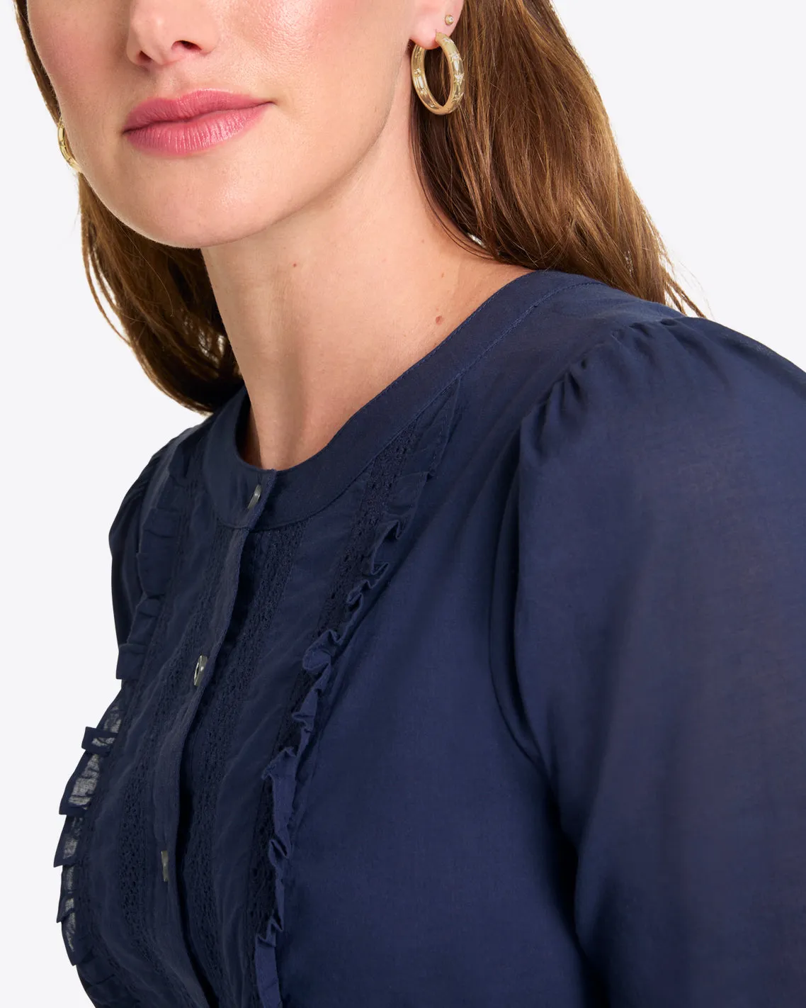 Elizabeth Mini Dress in Embroidered Stripe sold by Draper James product image thumbnail 4