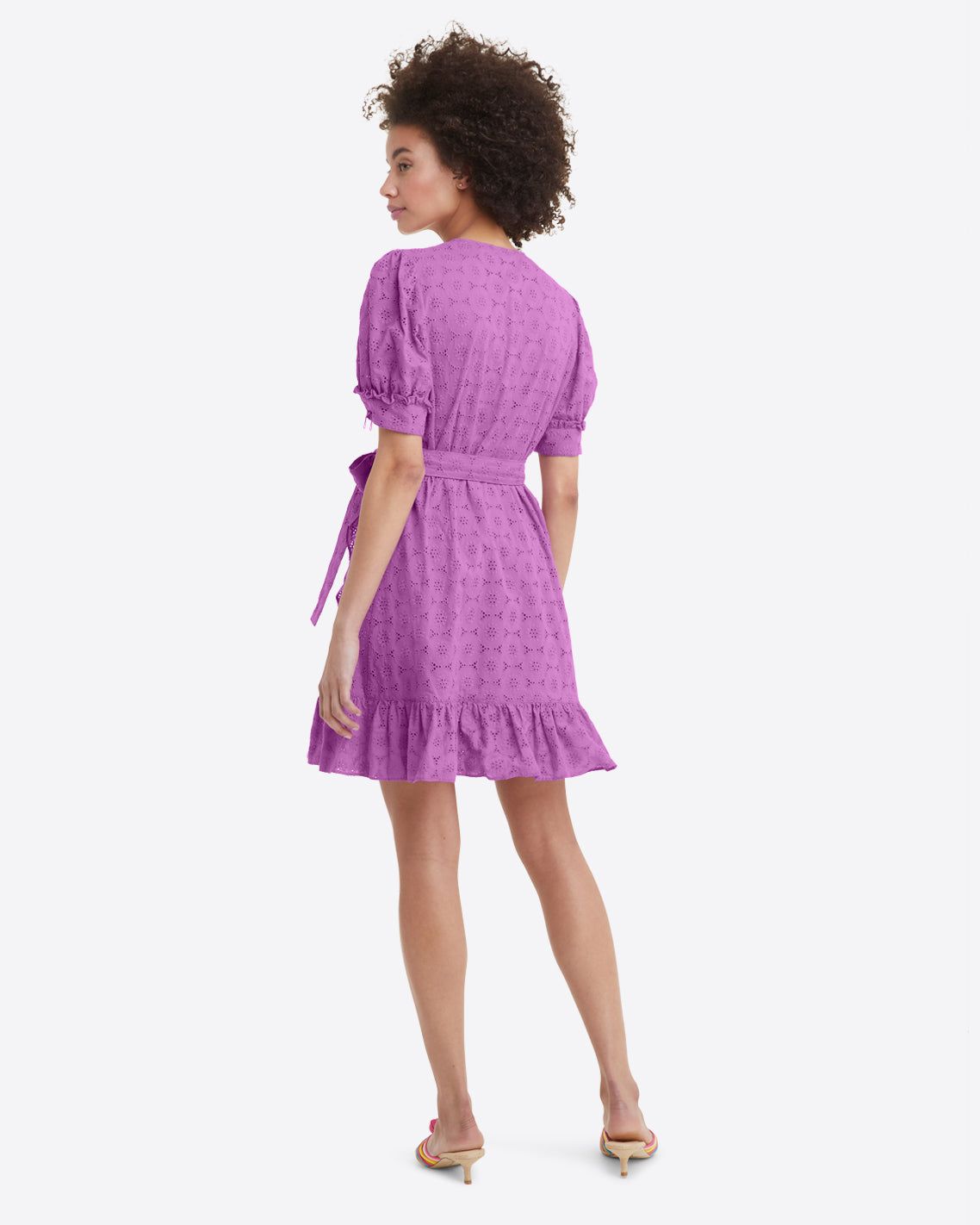 Reba Wrap Dress in Eyelet sold by Draper James product image thumbnail 3