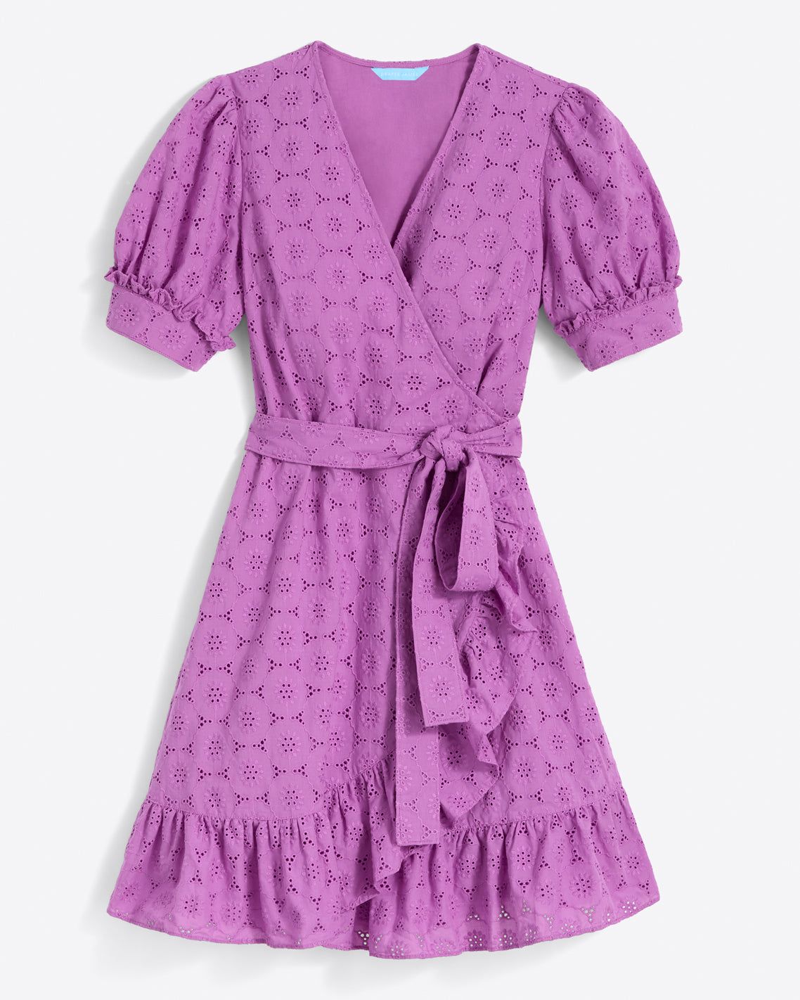 Reba Wrap Dress in Eyelet sold by Draper James product image thumbnail 2