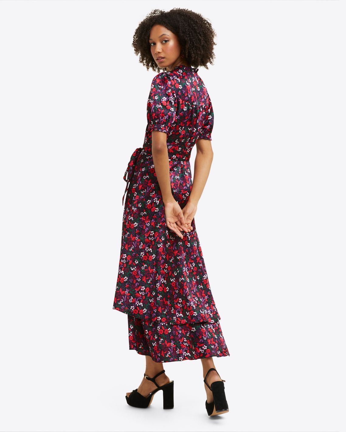 Naomi Wrap Dress in Scarlet Floral sold by Draper James product image thumbnail 3