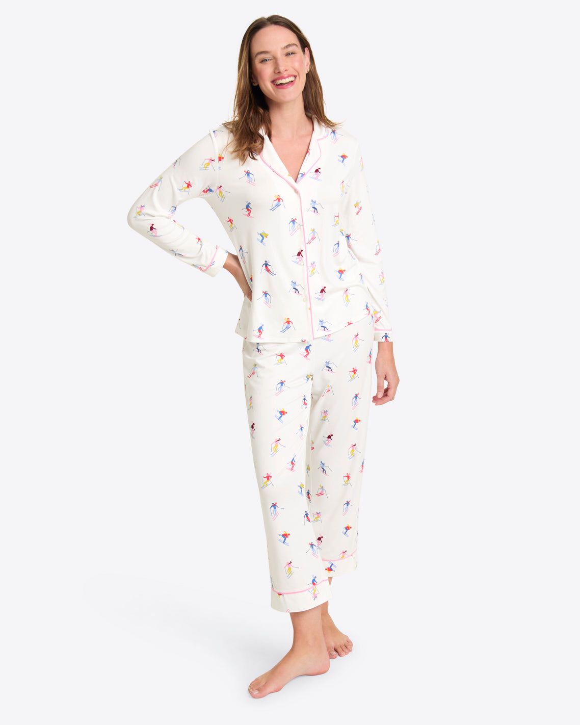 Linda Long-Sleeve Pajama Set in Ski School sold by Draper James