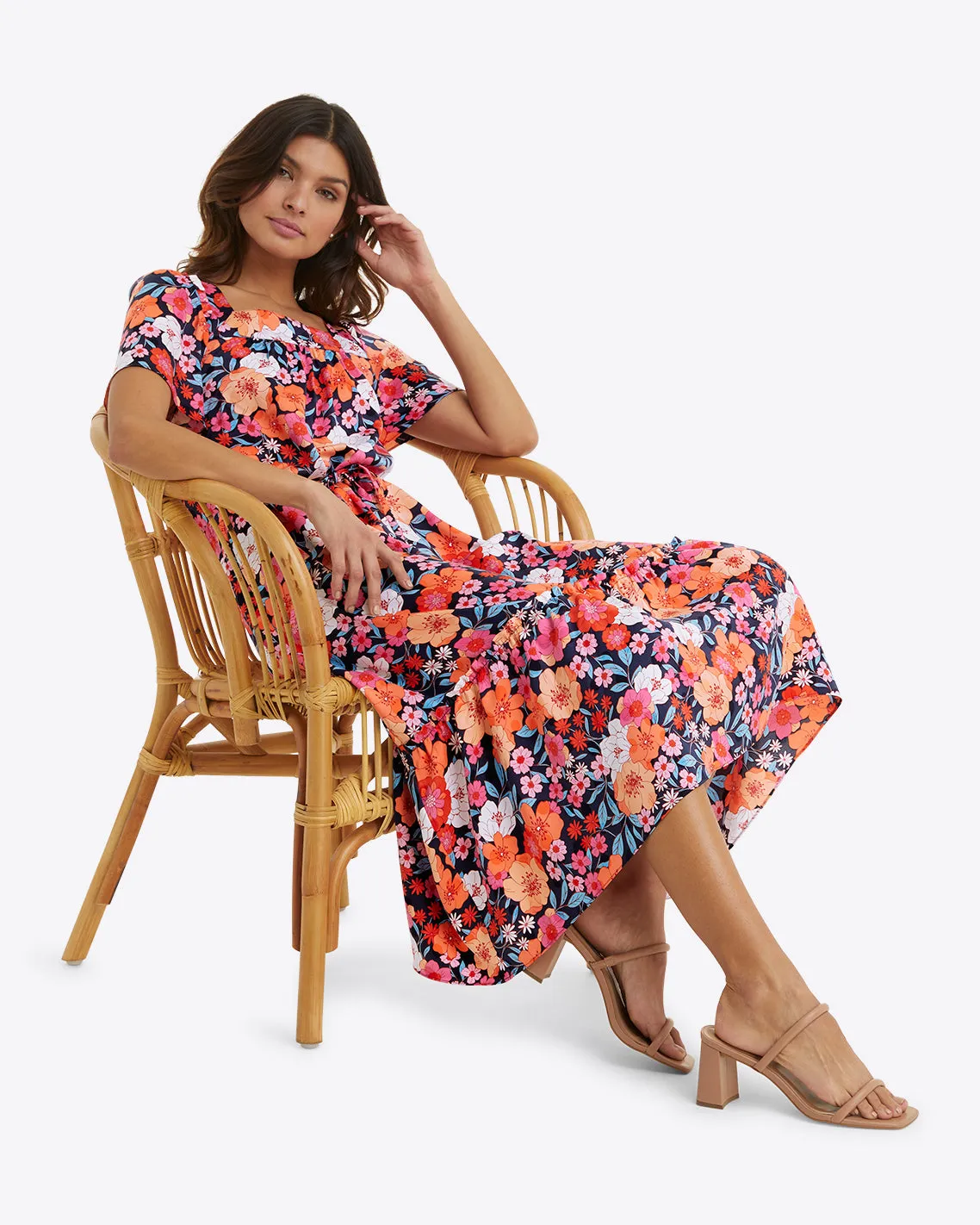 Maren Midi Dress in Wildflower Bouquet sold by Draper James product image thumbnail 2