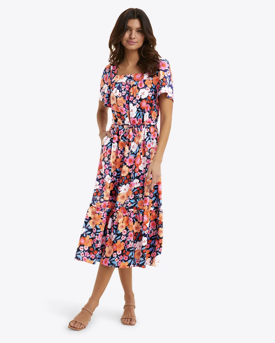 Maren Midi Dress in Wildflower Bouquet sold by Draper James product image thumbnail 3