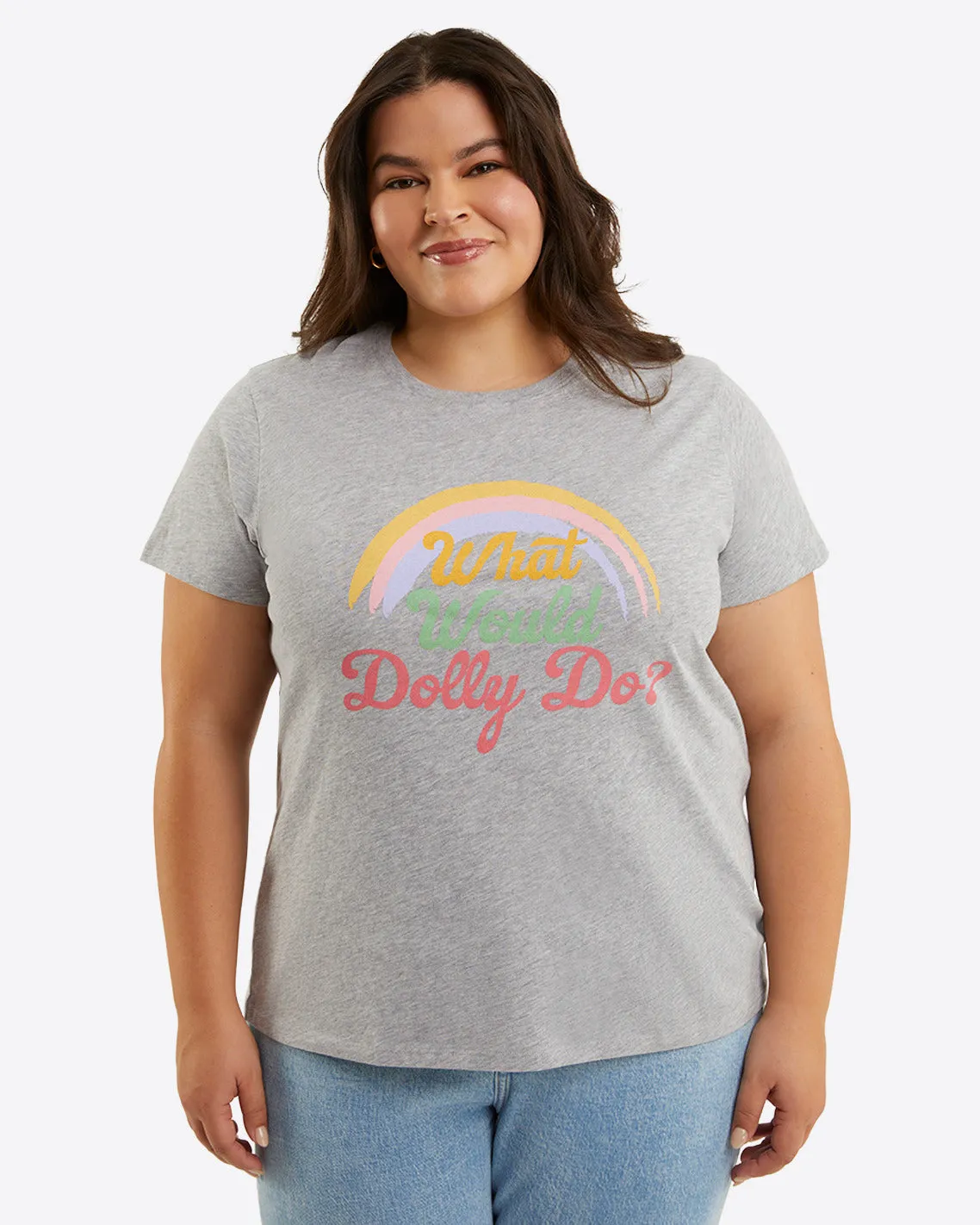What Would Dolly Do Rainbow T-Shirt sold by Draper James product image thumbnail 3