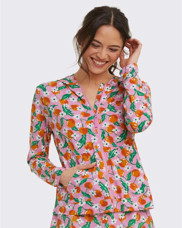 DJ x Lands' End Full Zip Long Sleeve Rash Guard Hoodie Cover-up sold by Draper James