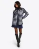 Shirt Jacket in Navy Gingham sold by Draper James