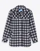 Shirt Jacket in Navy Gingham sold by Draper James