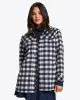 Shirt Jacket in Navy Gingham sold by Draper James