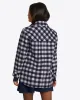 Shirt Jacket in Navy Gingham sold by Draper James