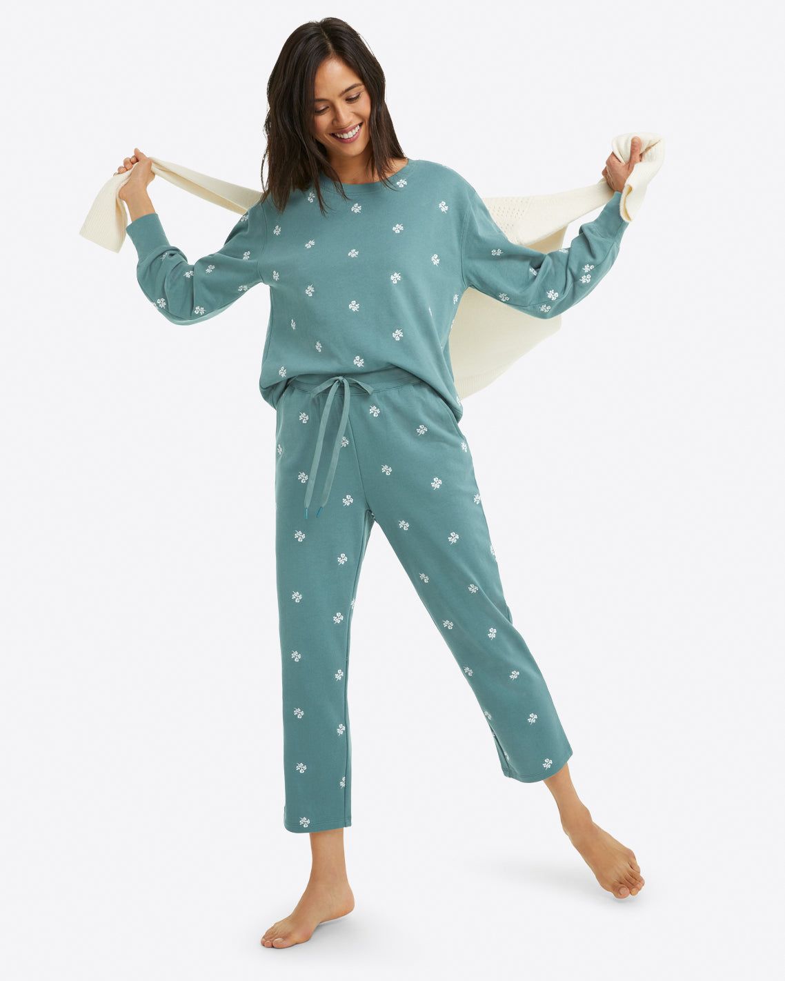 Natalie Sweatpants in Embroidered Viola sold by Draper James product image thumbnail 4