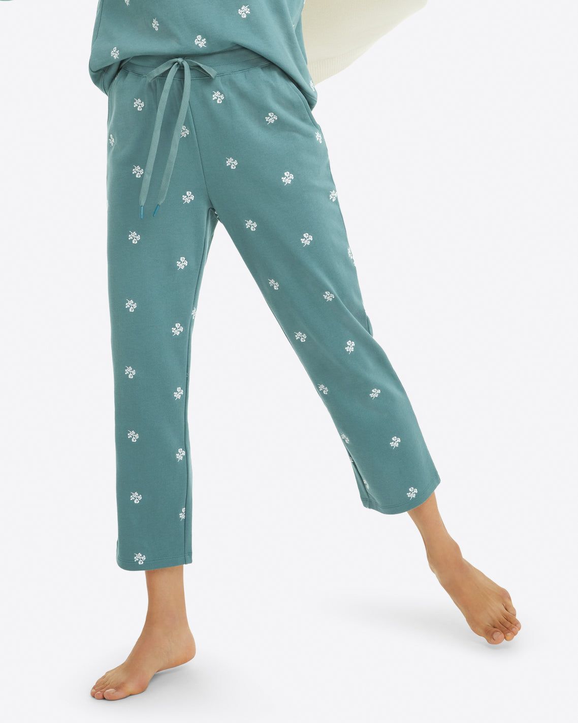 Natalie Sweatpants in Embroidered Viola sold by Draper James