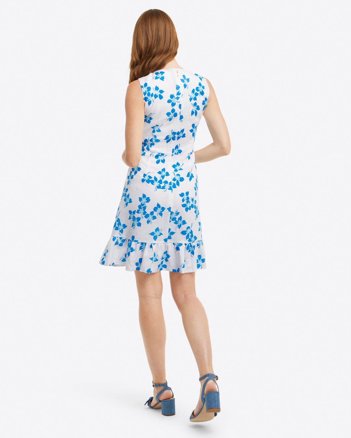 Faux Wrap Dress in Blue Orchid sold by Draper James product image thumbnail 4