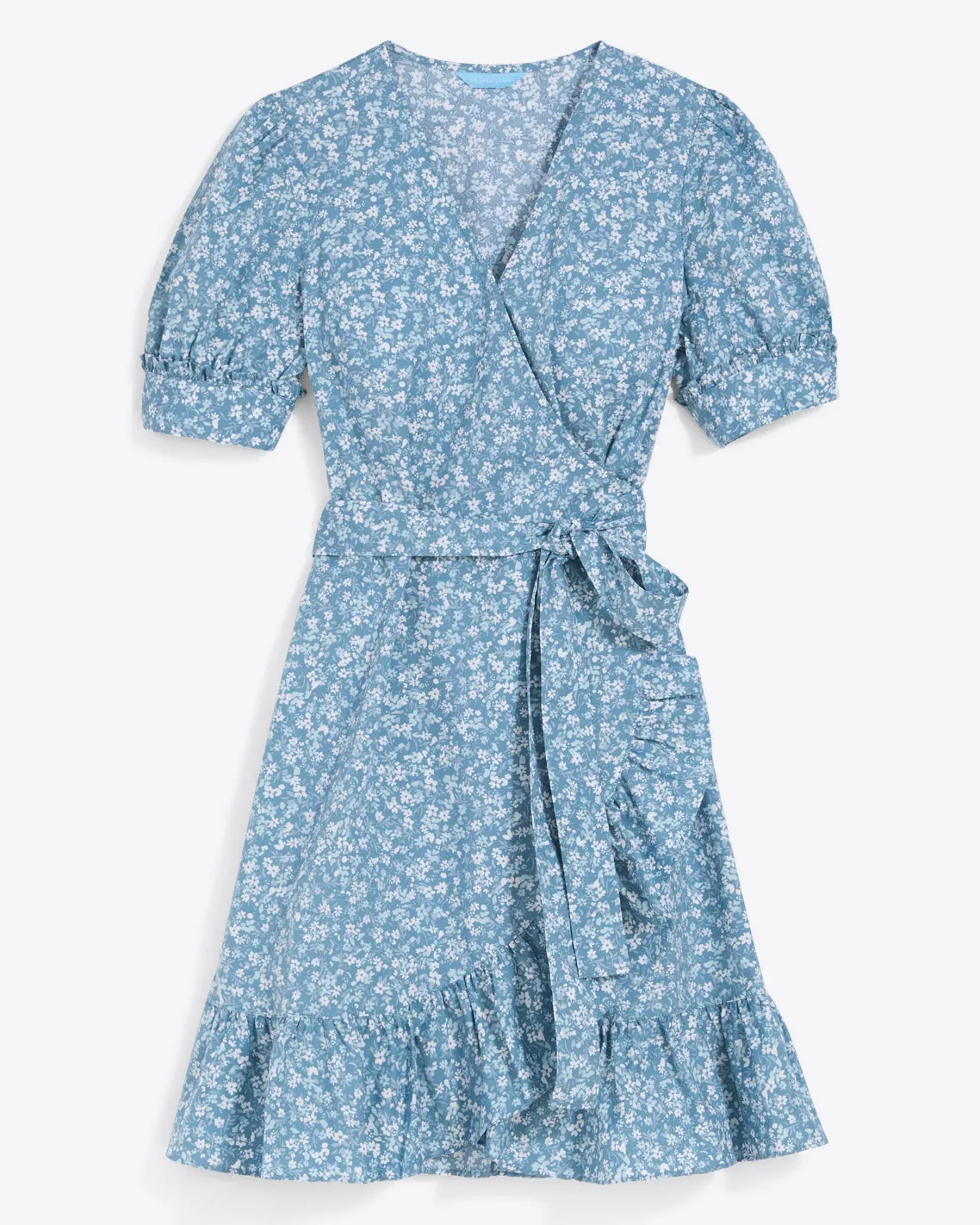 Reba Wrap Dress in Bluebell Floral sold by Draper James product image thumbnail 2