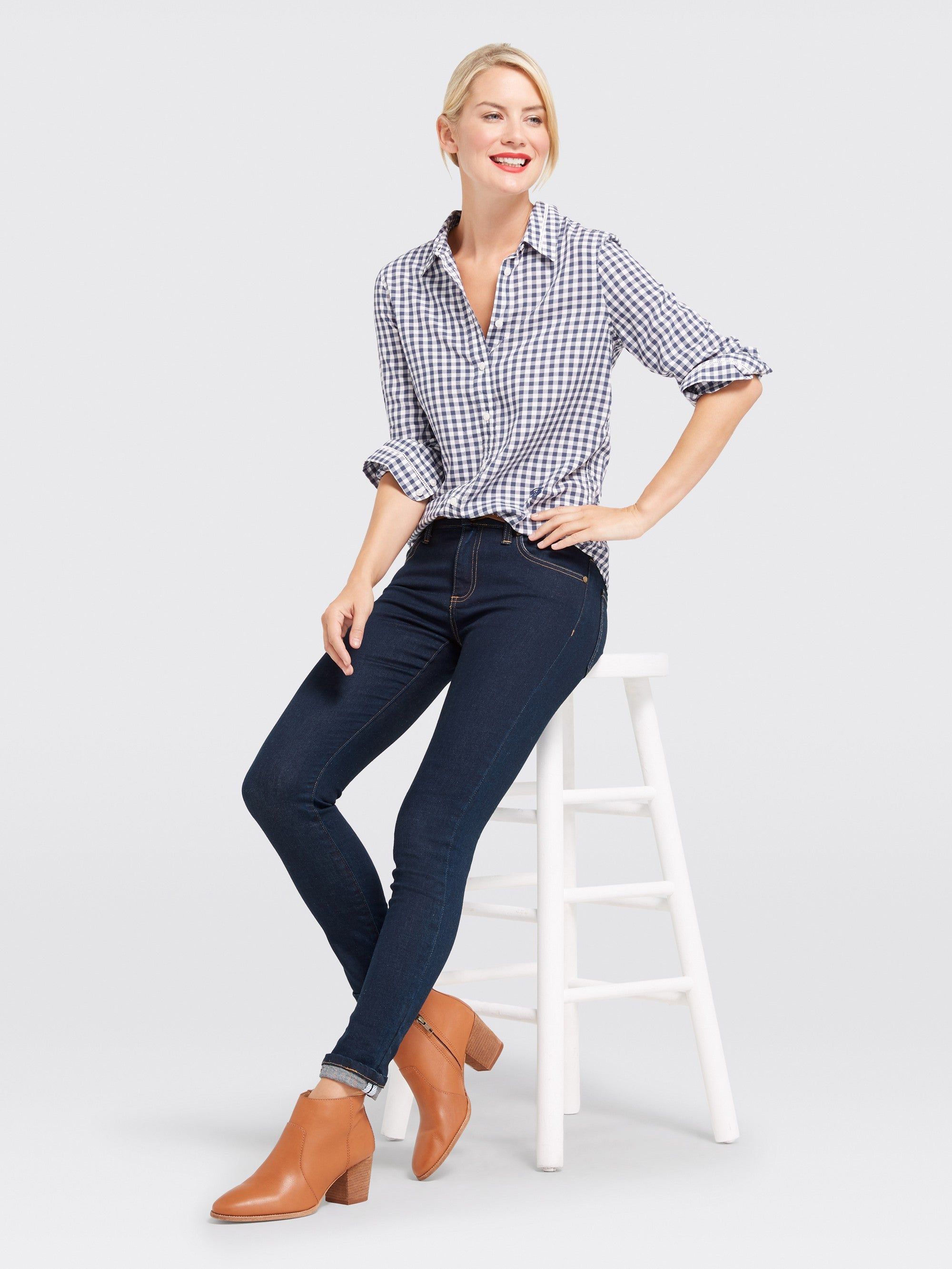 Gingham Classic Button Down sold by Draper James product image thumbnail 2