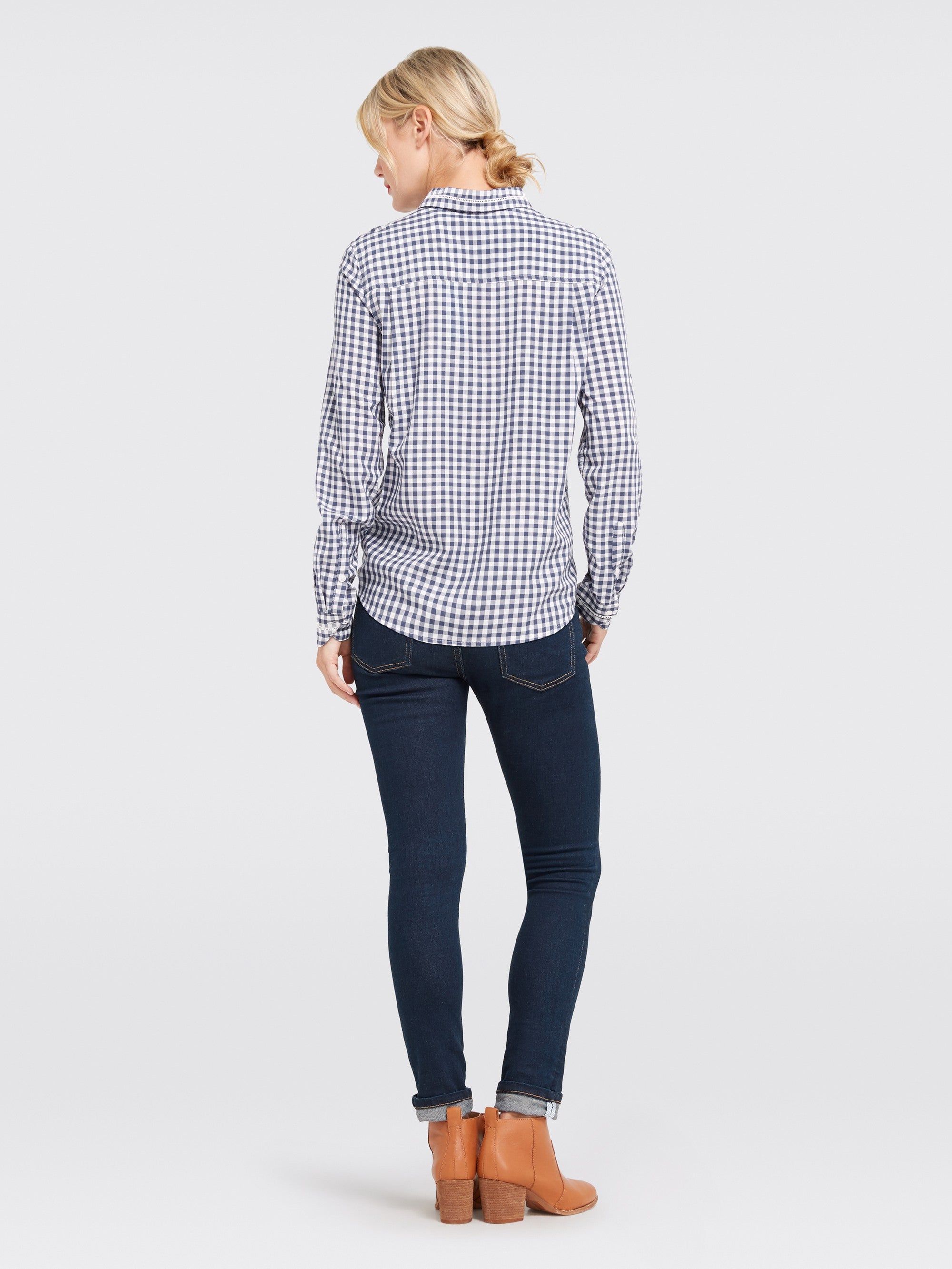 Gingham Classic Button Down sold by Draper James product image thumbnail 4