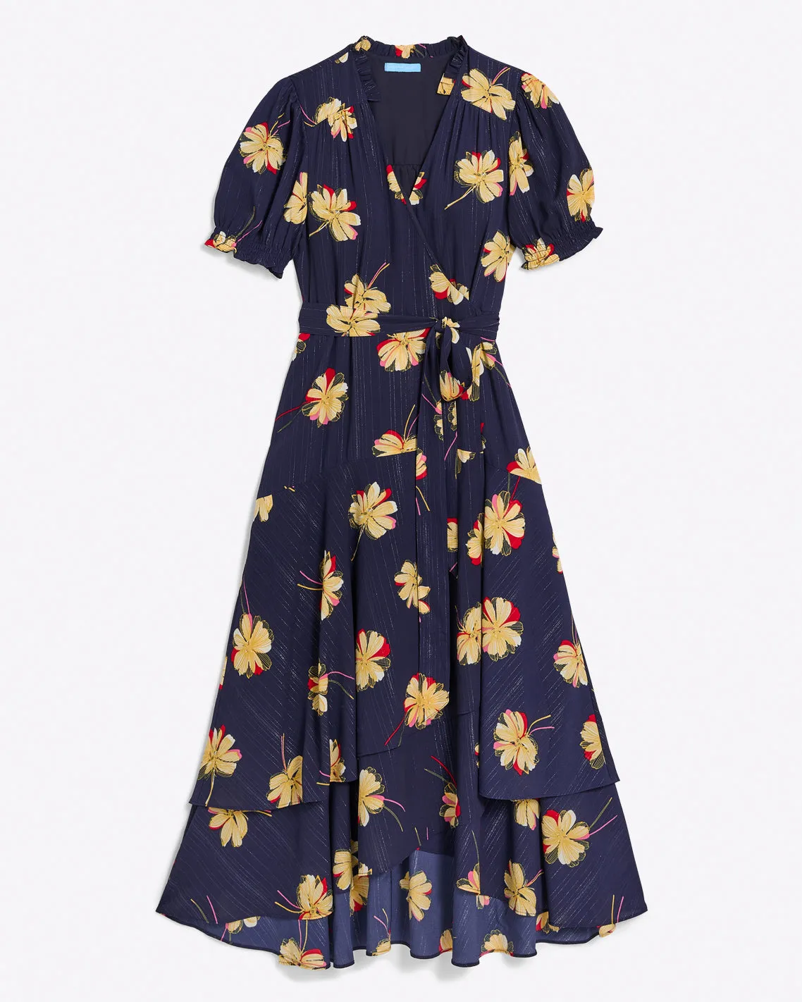 Naomi Wrap Dress in Wild Cosmos sold by Draper James product image thumbnail 2