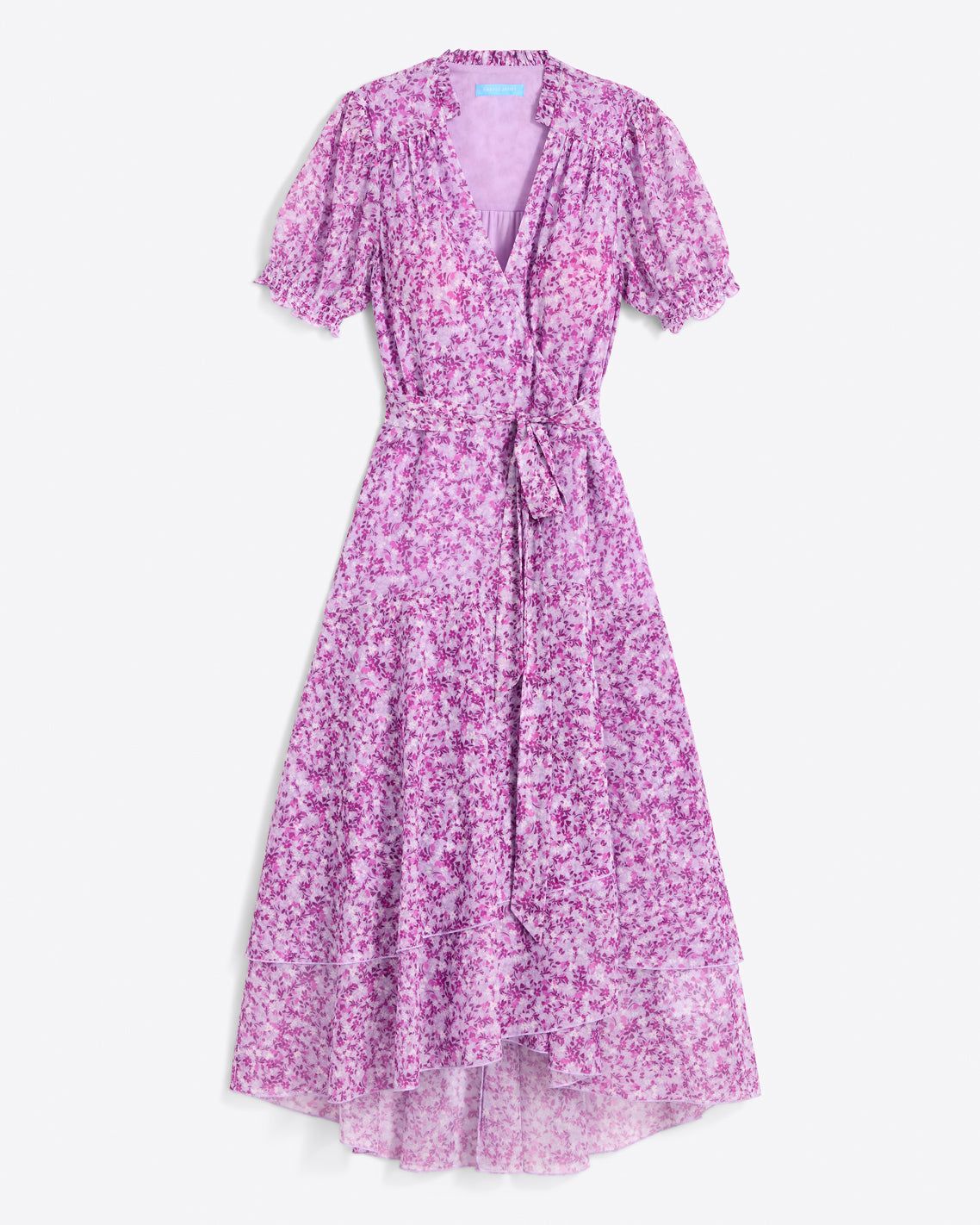 Naomi Wrap Dress in Lilac Floral sold by Draper James product image thumbnail 2