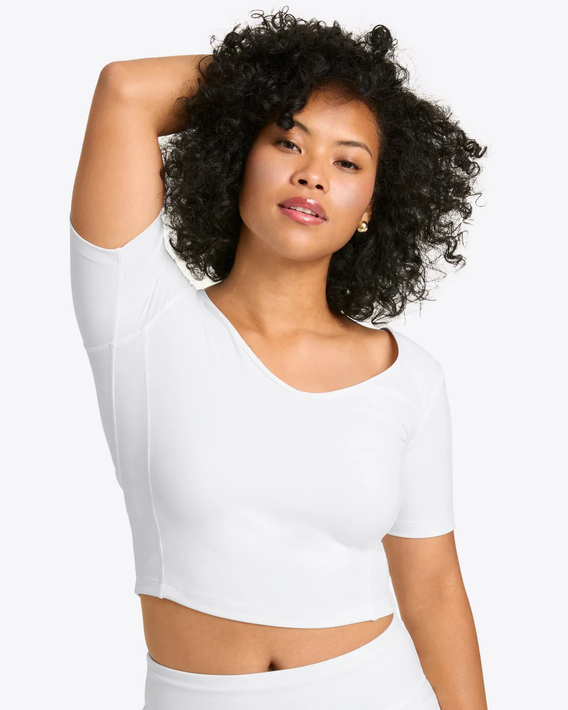 Cropped Sport Top in White sold by Draper James product image thumbnail 4
