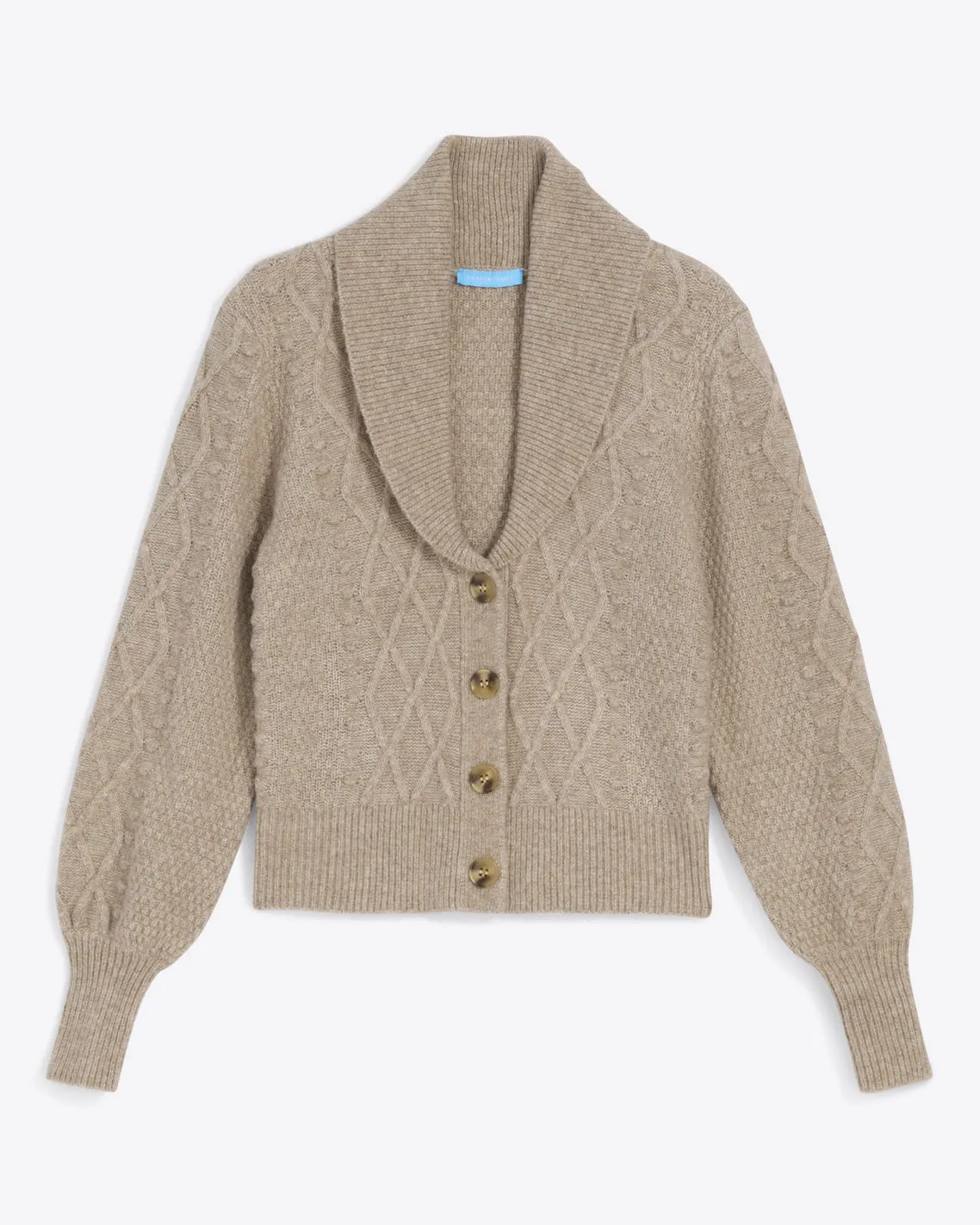 Marled Tuxedo Cardigan in Beige sold by Draper James product image thumbnail 2