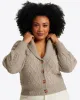 Marled Tuxedo Cardigan in Beige sold by Draper James