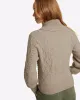 Marled Tuxedo Cardigan in Beige sold by Draper James