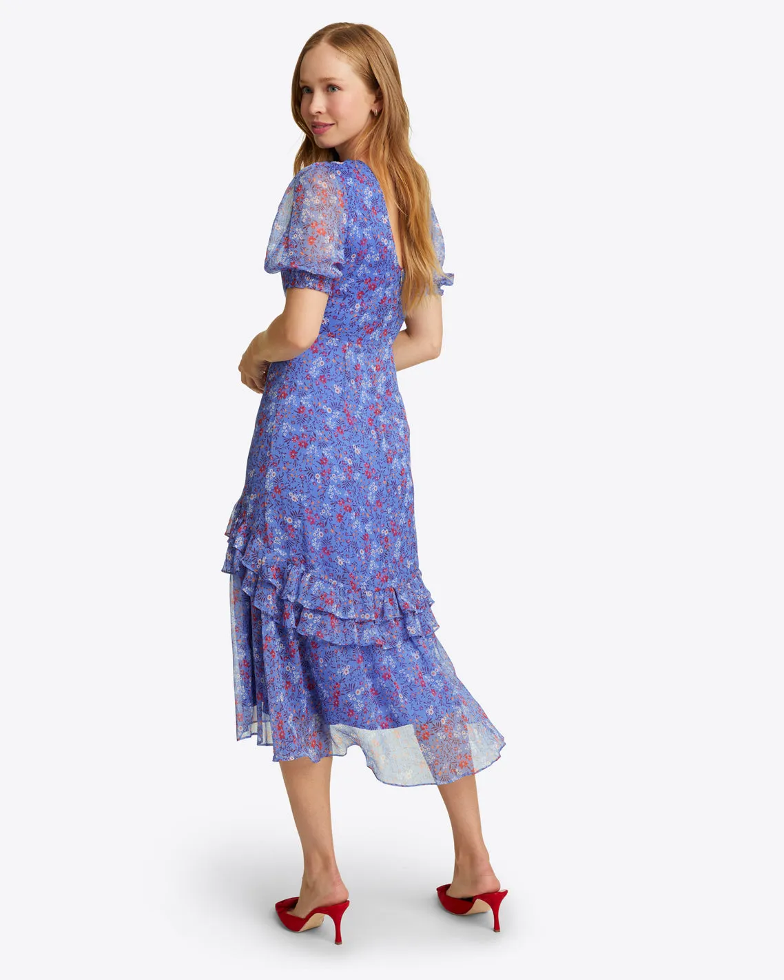Ashley Midi Dress in Garden Posy sold by Draper James product image thumbnail 3