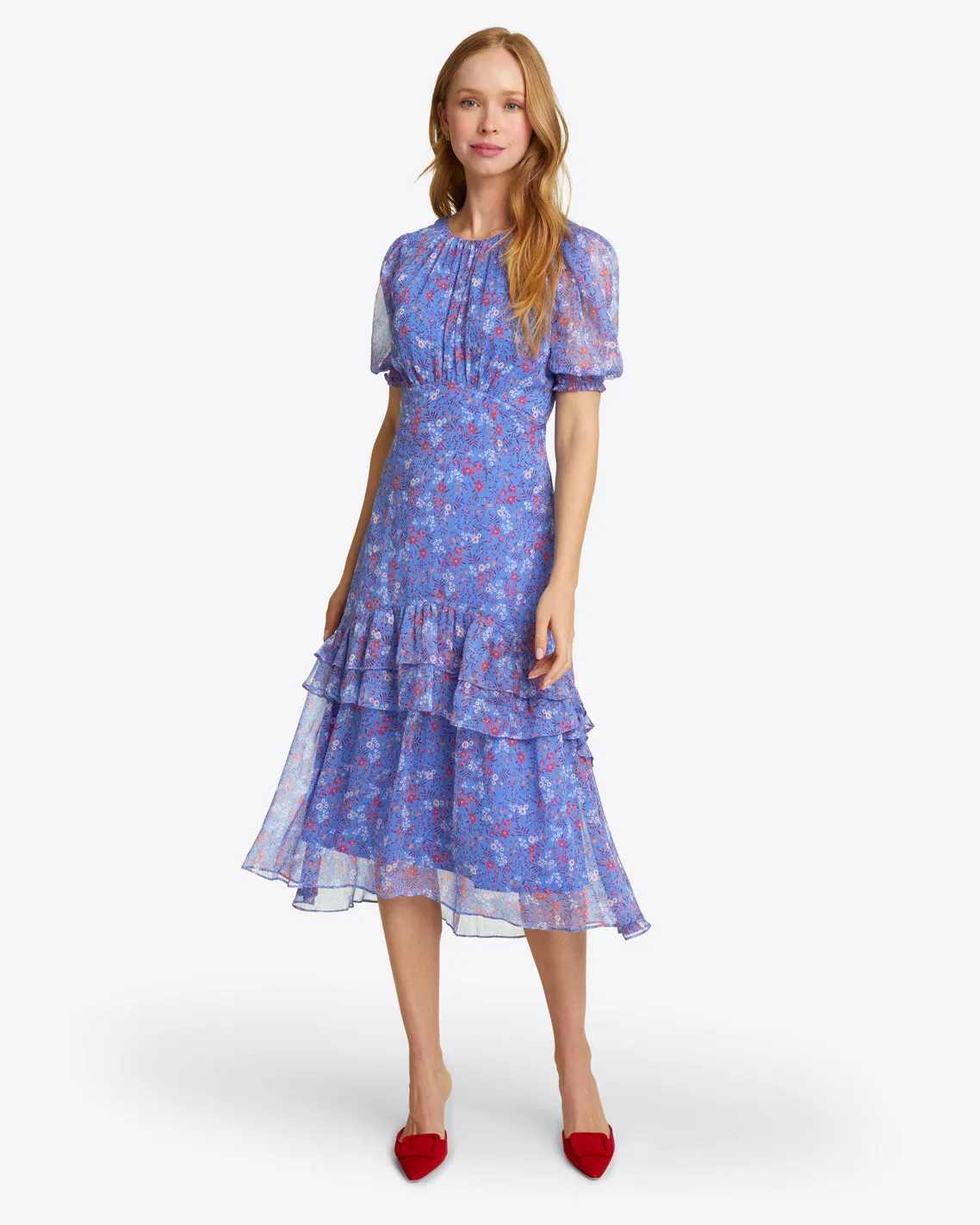Ashley Midi Dress in Garden Posy sold by Draper James product image thumbnail 4