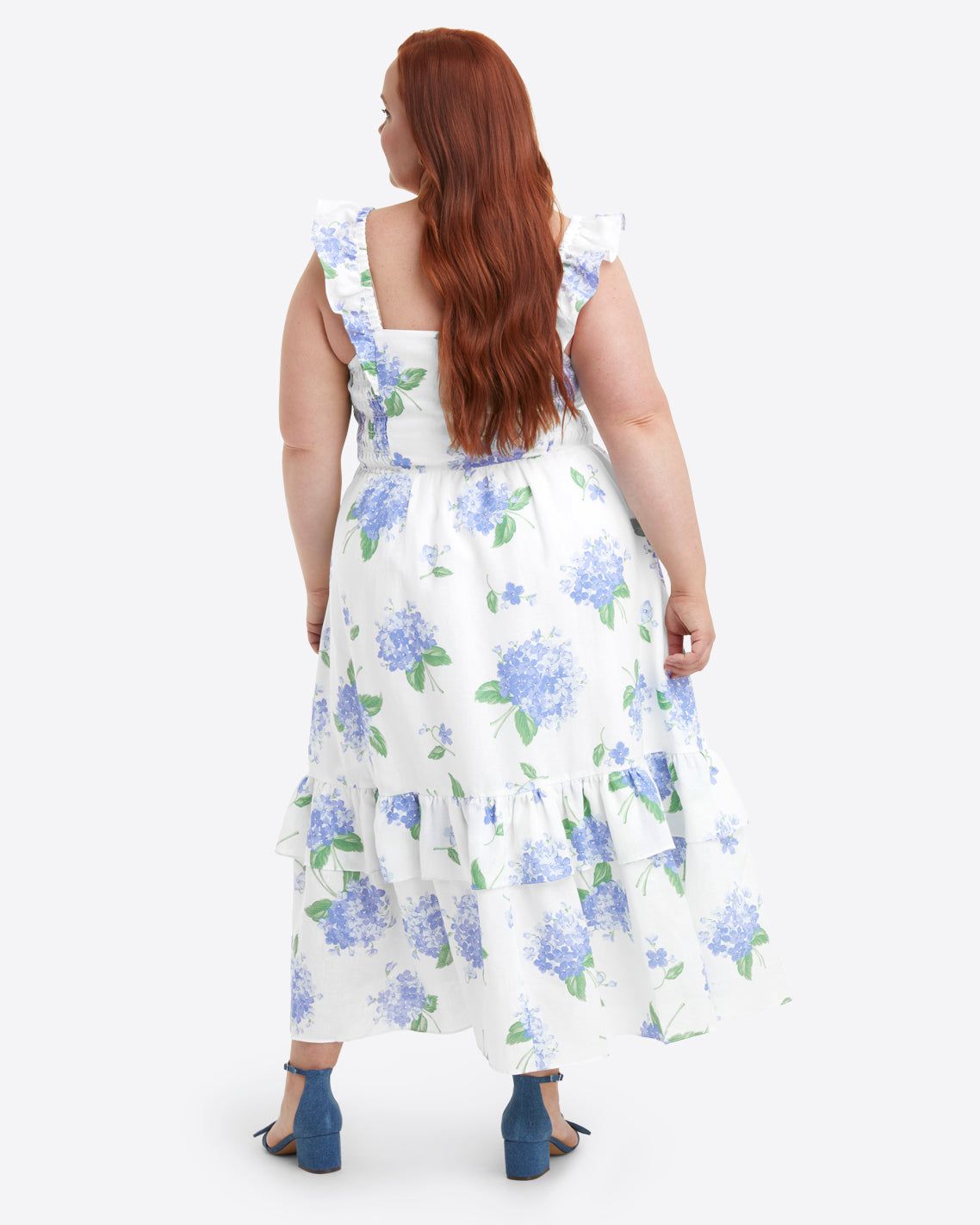 Carrie Midi Dress in Linen Hydrangea sold by Draper James product image thumbnail 3