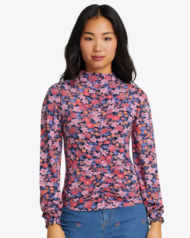 Knit Turtleneck in Abstract Dahlia sold by Draper James