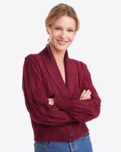 Marled Tuxedo Cardigan sold by Draper James
