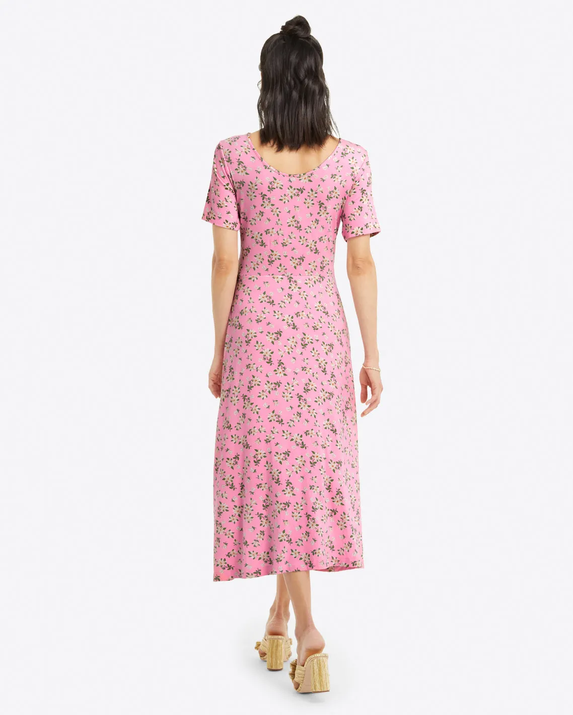 Tammy T-Shirt Dress in Pink Magnolia sold by Draper James product image thumbnail 3
