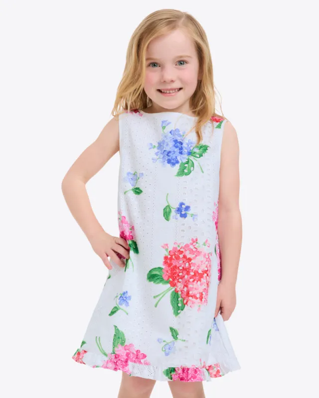 Girls Shift Dress in Printed Eyelet sold by Draper James