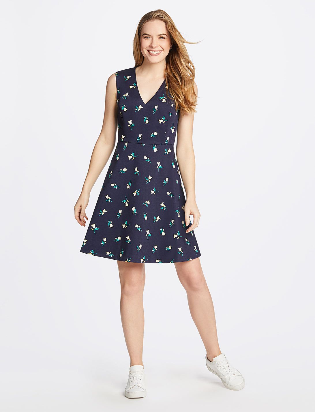 V-Neck Sleeveless Love Circle Dress sold by Draper James