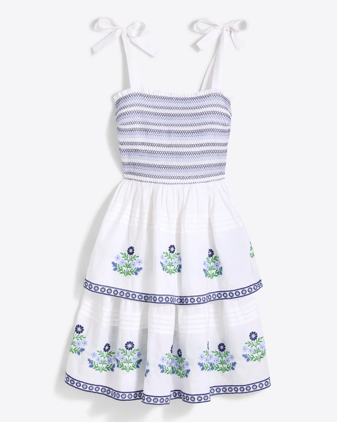 Kate Smocked Dress in Floral Embroidery sold by Draper James product image thumbnail 2