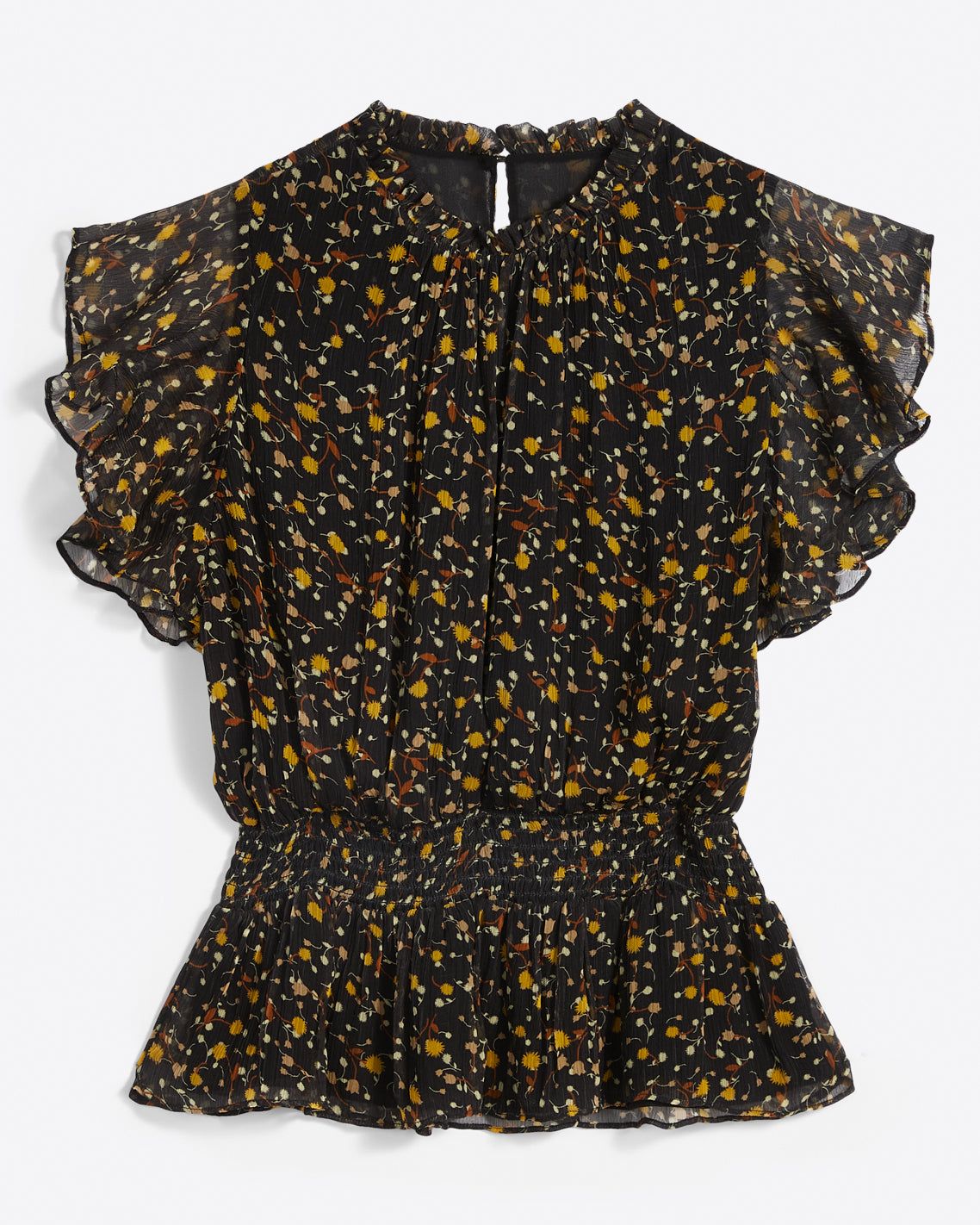 Kacey Smocked Waist Top in Flower Confetti sold by Draper James product image thumbnail 2