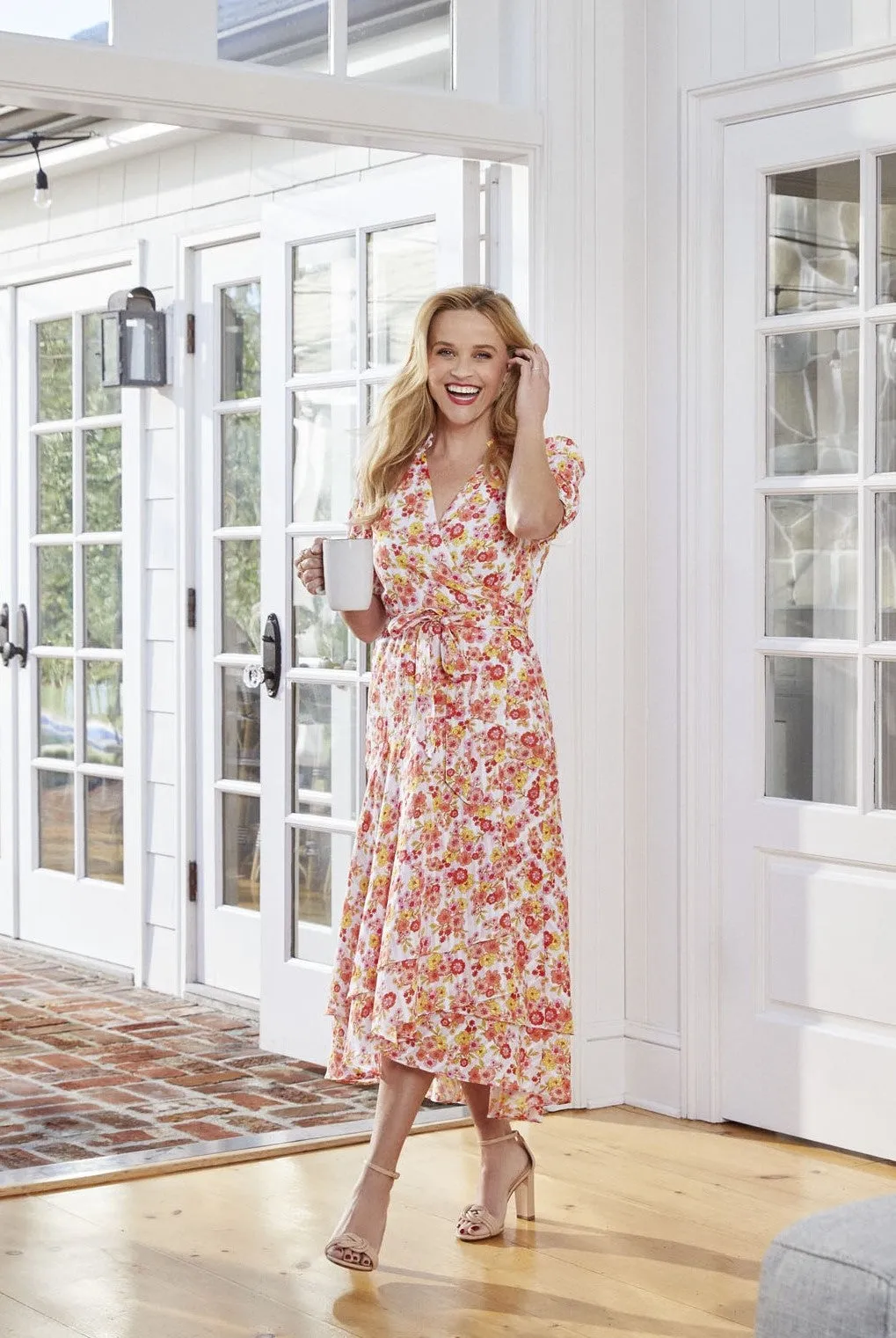 Naomi Wrap Dress in Field Blossom sold by Draper James