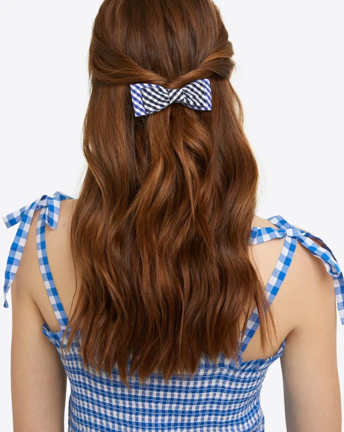 Taylor Smocked Dress in Blue Gingham sold by Draper James product image thumbnail 5