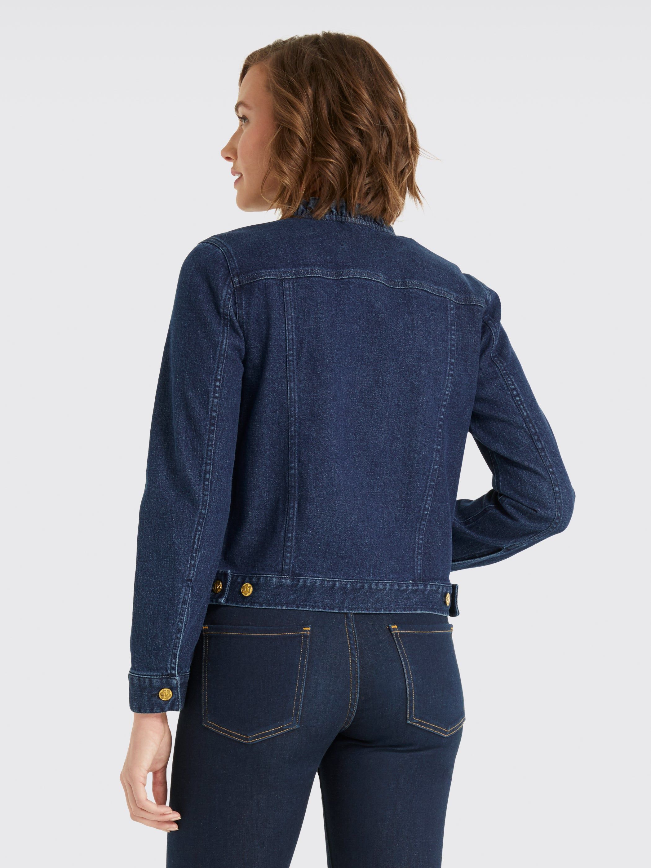 Ruffle Denim Jacket sold by Draper James product image thumbnail 3