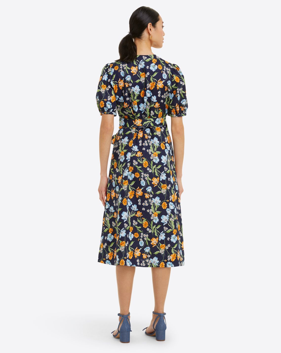 Miranda Wrap Dress in Spring Blooms sold by Draper James product image thumbnail 3