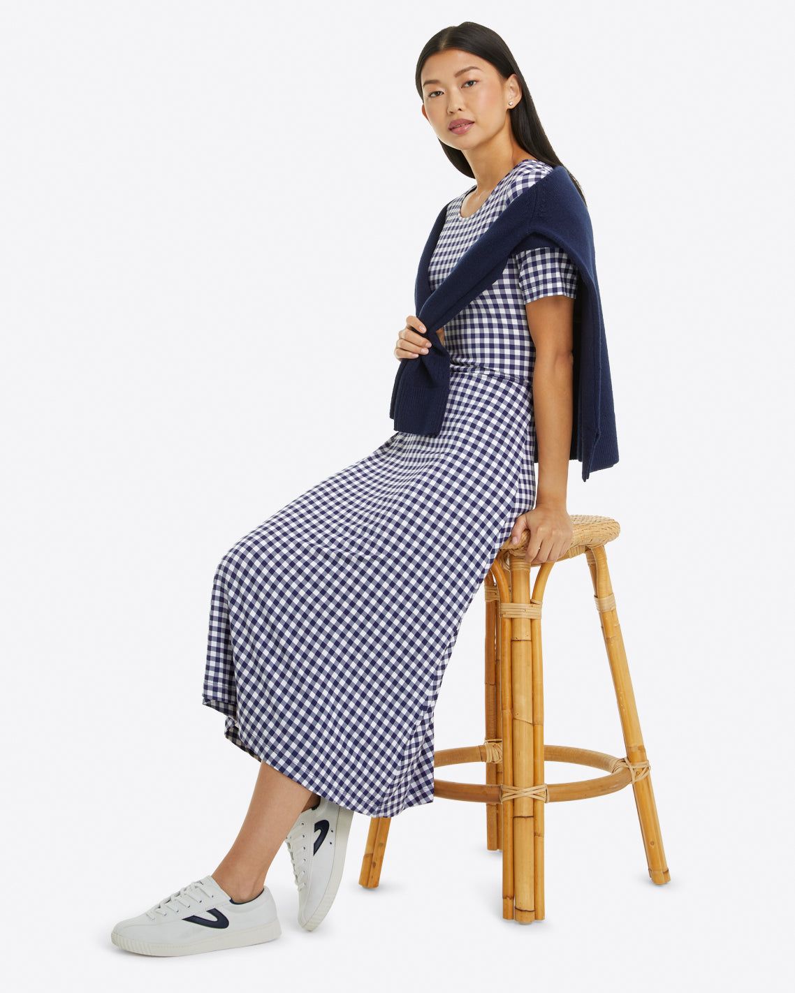 Tammy T-Shirt Dress in Gingham sold by Draper James product image thumbnail 4