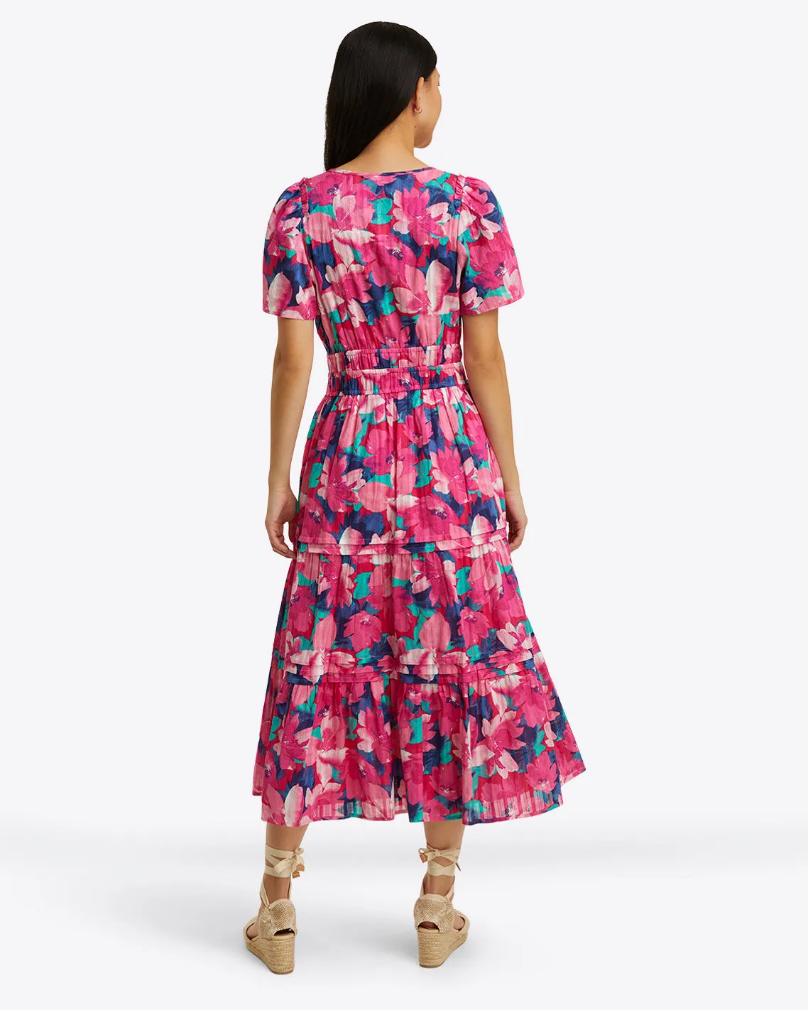 Hollie Midi Dress in Shadow Stripe sold by Draper James product image thumbnail 2